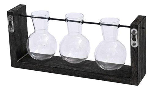 Maceta Colgante De Vidrio, 28cm X 12,5cm Tres Botellas Retro