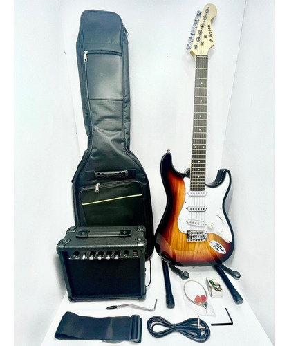 Imagen 1 de 7 de Kit Guitarra Eléctrica Amplificador 15w + Accesorios