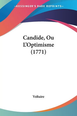 Libro Candide, Ou L'optimisme (1771) - Voltaire