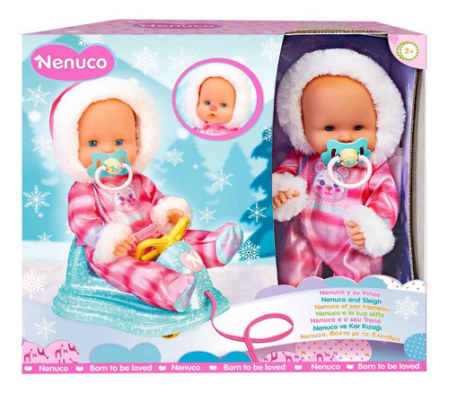 Muñeca Nenuco Y Su Trineo De Nieve En Navidad Original