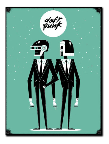 #1347 - Cuadro Vintage 30 X 40 - Daft Punk Poster Música