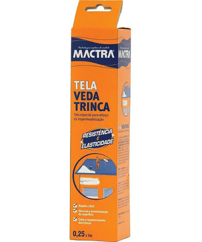 Tela Vedatrinca Reforço Impermeabiliza Laje 25cmx5m Mactra