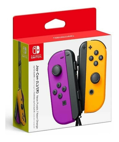 Control Nintendo Switch Joy - Con Morado & Naranja Nuevo 