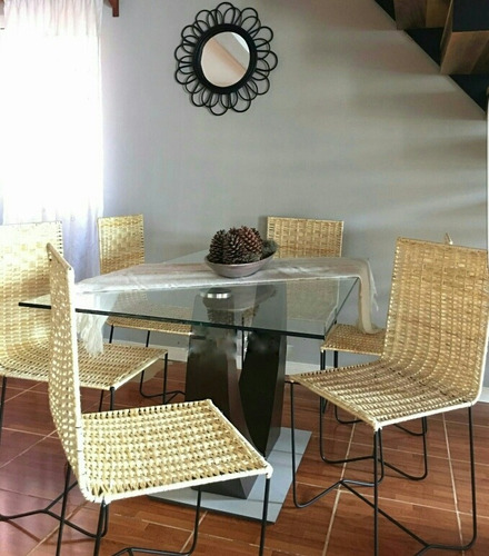 Silla De Mimbre Y Hierro