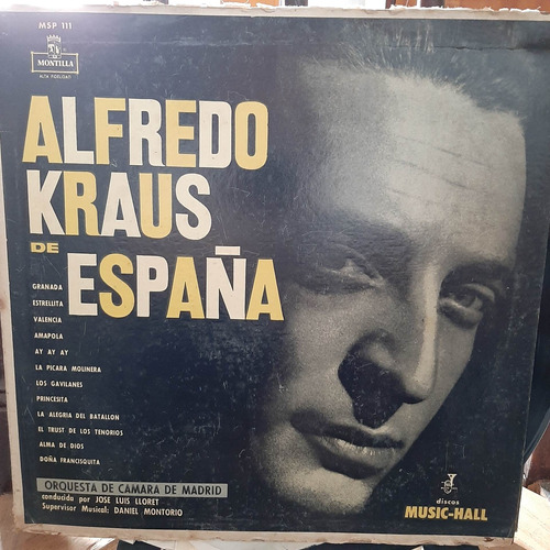 Vinilo Alfredo Kraus De España Es1