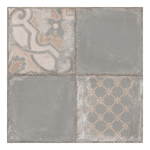 Ceramica Cerro Negro Calcareo Deco Gris 45x45 1ra Calidad