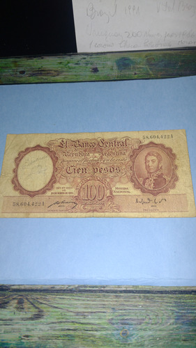 Argentina Billete 100 Pesos Moneda Nacional 1943/57 Circulad