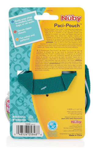 Nuby Pacifier Combo De Paci-pouch Higiénico Para Viajes, Con