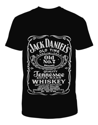 Camiseta Hombre Jack Daniels Negra