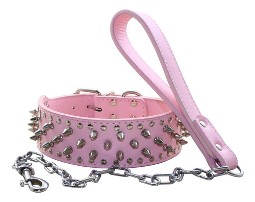 Collar De Perro Con Tachuelas Punk Spiked Rivet Con Hebilla