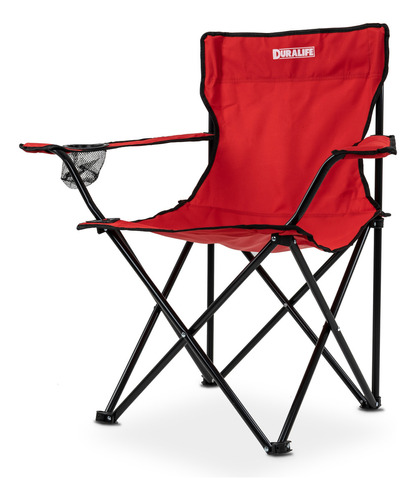 Silla Para Acampar Playa Y Pesca Plegable Portatil Gaon Color Rojo