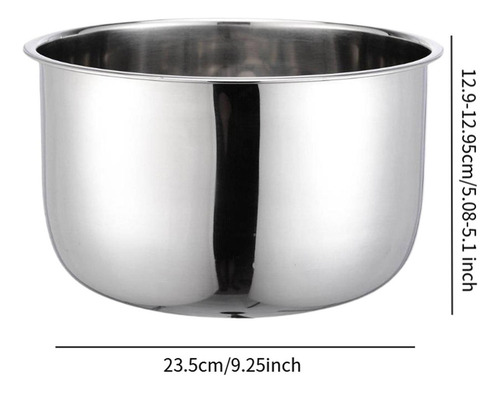 M Recipiente Interno De Aço Inoxidável Para 12,9 A 12,95 Cm