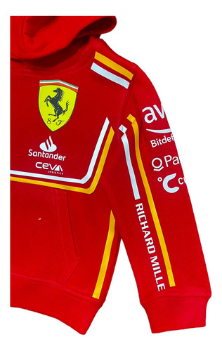 Poleron Ferrari 2024. Regalo Niño