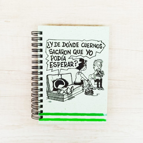 Cuaderno A6 Rayado Mafalda Protesta - Y De Donde  Tapa Dura
