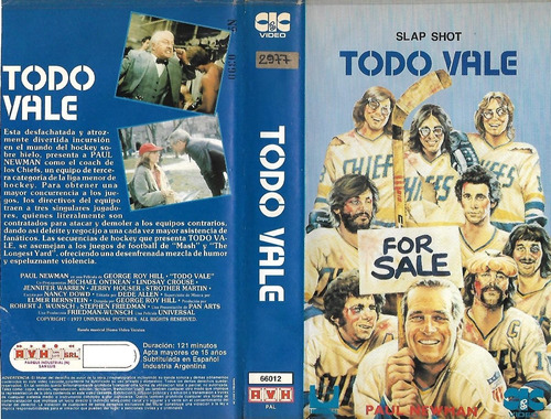 Todo Vale Vhs Slap Shot Paul Newman 1977