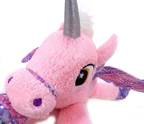 Unicornio Echado Con Alas Estrelladas 105 Cm Phi Phi Toys Color Rosa