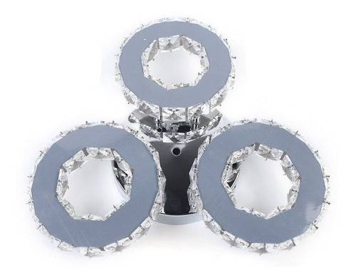Lámpara Techo Led Cristal Blanco Frío Lámpara Lujo