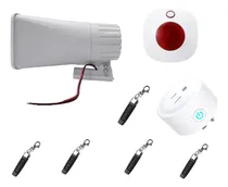 Comprar Kit Alarma Comunitaria 2 Sirenas, 5 Controles Remotos 1 Toma