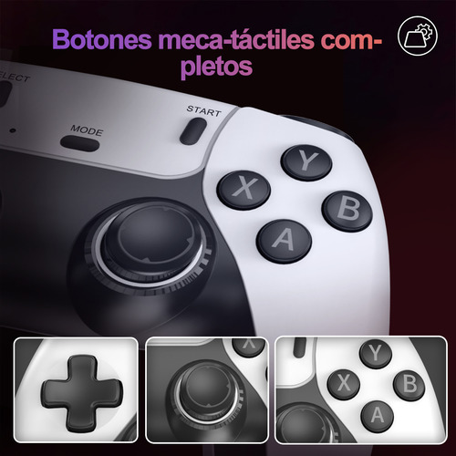 Joystick de controle sem fio 4k cor branca