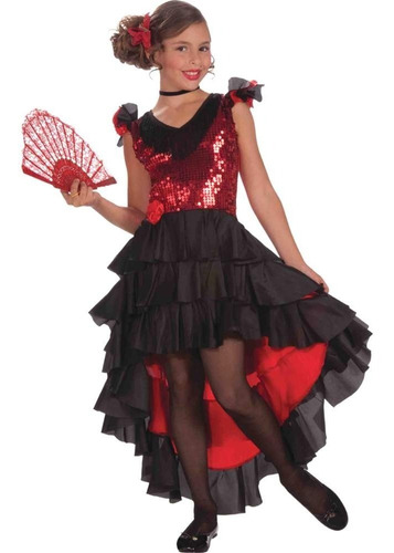 Disfraz Para Niña Bailadora Española Talla Small Halloween