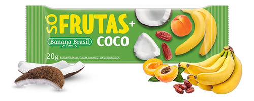 Caixa Barras Só Frutas Coco Sem Açúcar 24x20g Banana Brasil