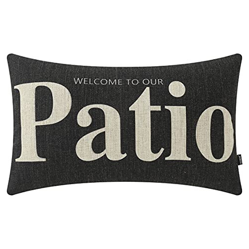 Fundas De Cojín Patio  Bienvenido Nuestro Patio  12x20...