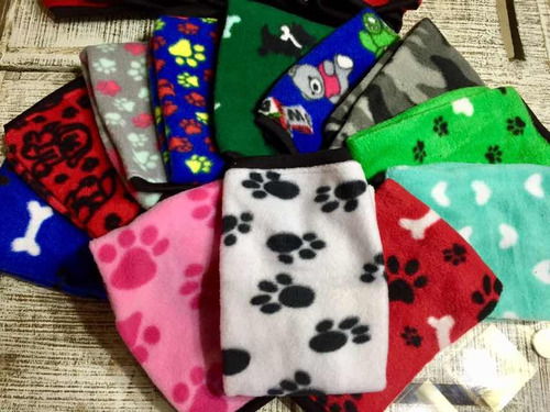 Capas Para Perros Polar Simple Estampada Tipo Buzo T.2 38cm