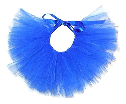 Pawpatu Tutu De Malla Azul Real Hecho A Mano Para Perros