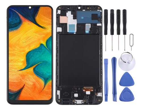 Pantalla Lcd Super Amoled Negra Para Samsung Galaxy A30 Sm-a