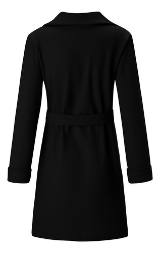 Abrigo De Invierno Con Solapa De Lana Para Mujer, Gabardina