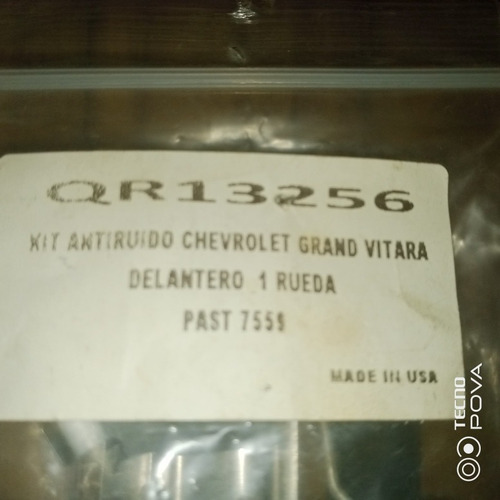 Kit Antiruido Qr 13256/ Chevrolet G Vitara Delt- 1 Rueda 