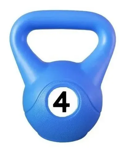 Pesa Rusa De Plastico Kettleb 4kg Celeste