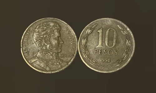 Moneda 10 Pesos Chile Año 1998