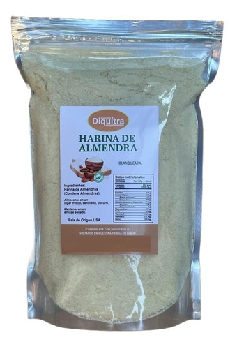 Harina De Almendra Sin Gluten Keto Natural 1 Kg