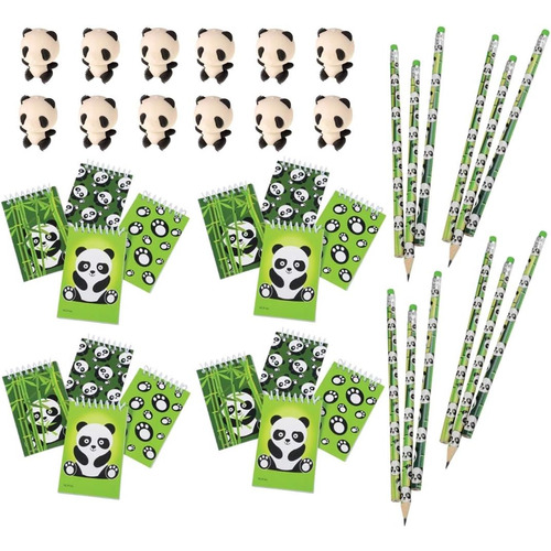 40 Piece Panda Pencils, Mini Notebooks & Eraser Party F...