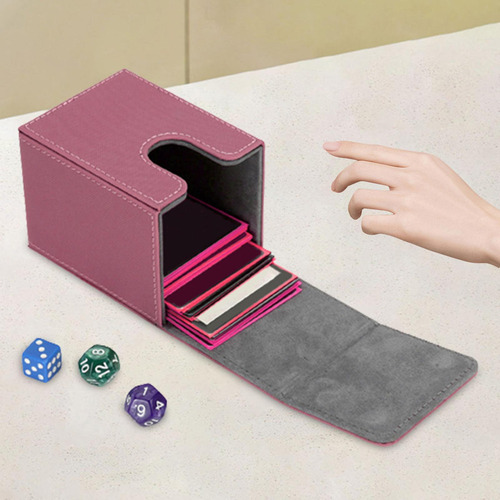 I Card Deck Box Container Album Premium Pu Leather Card Rosa