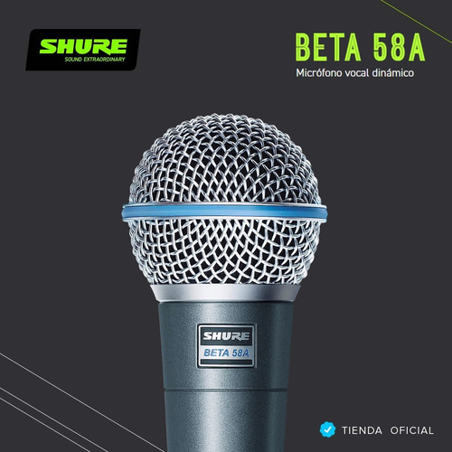 Imagen 9 de 10 de Micrófono Shure Beta 58a Vocal Dinámico Supercardioide