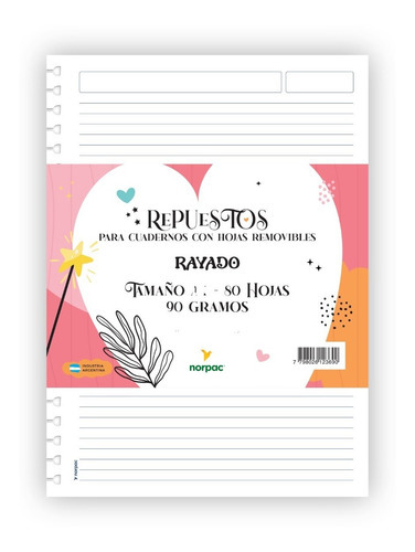 Repuestos De Hojas Cuaderno Inteligente A 5 Rayas Liso Punto