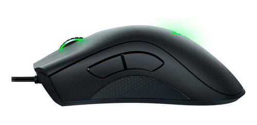 Mouse Razer Deathadderessential 5 Botones 6400 Dpi Luz Verde
