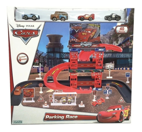 Parking Race Car Rsn Con 40 Pzs Cars Disney Pixar Ditoys