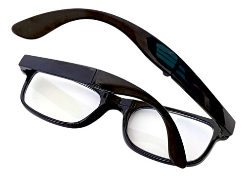 Lente Lectura Vista Cansada Anti Luz Azul Plegable Graduado Antifatiga Negro Brillante 2.50