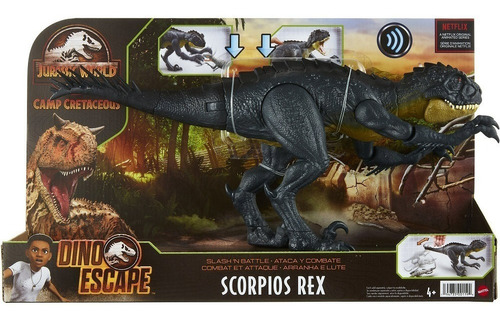 Imagen 1 de 5 de Jurassic World Camp Cretaceous Scorpios Rex Dino Escape