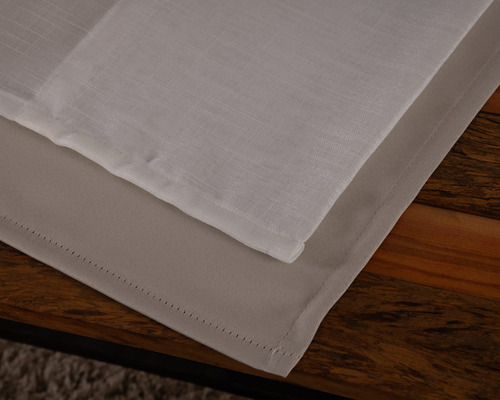 Cortina Linho Gaze Com Forro Blackout 6.00x2.20 Sala Quarto