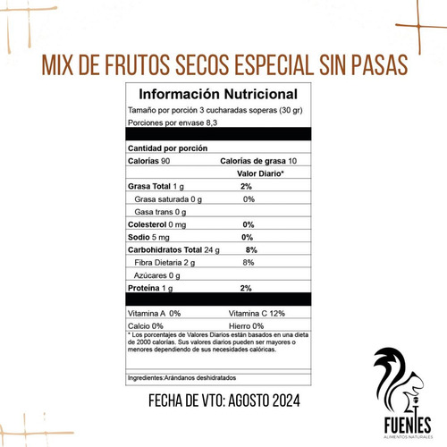 Fuentess | Mix Fruto Seco Especial Sin Pasas X 1 Kg. Full