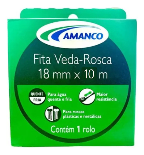 Fita Vedarosca 18mm X 10m - Amanco