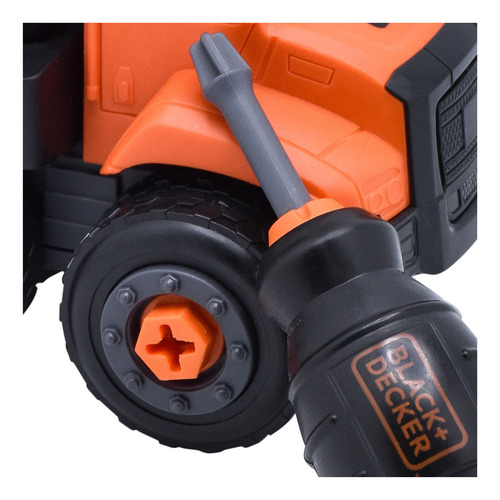Camión Volqueta Desmontable Contrucción Black+decker Tt027s- Camión Naranja