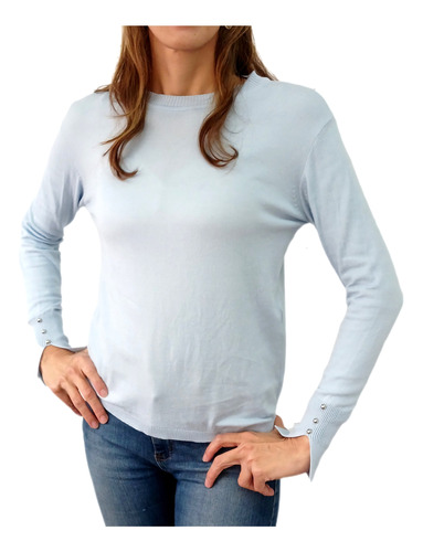 Sweater Bremer Con Detalle Tachas En Puño - Mujer