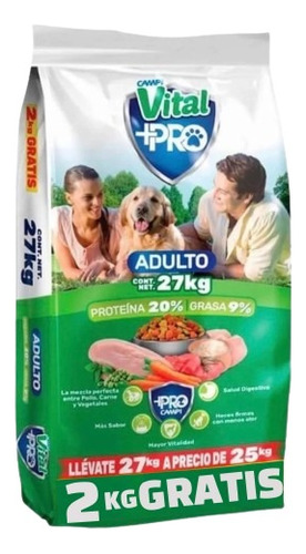 Alimento Seco Para Perro Adulto Campi Vital + Pro De 27kg