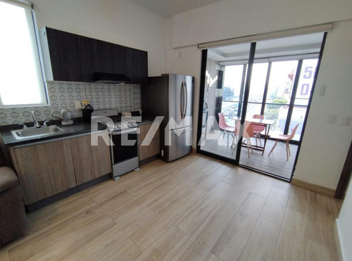 Jhl Renta Departamento Con Terraza En Roma Sur Semiamueblado