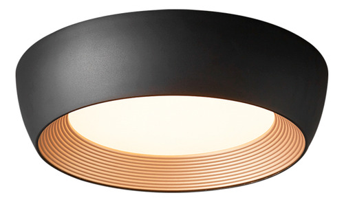 Plafon Techo Boquero S 40cm 16w 3000k Dabor Diseño Deco Color Negro